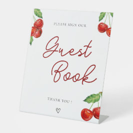 Cherry auf dem Top Baby Shower Guest Book Sockelschild