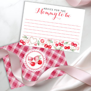 Cherry auf den Top Baby Shower Advisor Cards Mitteilungskarte