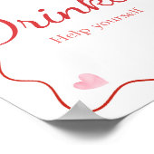 Cherry auf den Top Pink Bow Baby Duschgetränken Poster (Ecke)