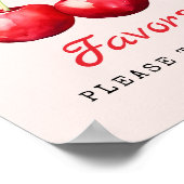 Cherry auf den Top Pink Bow Baby Duwer Favoriten Poster (Ecke)