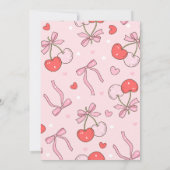 Cherry auf der Babydusche Einladung (Rückseite)