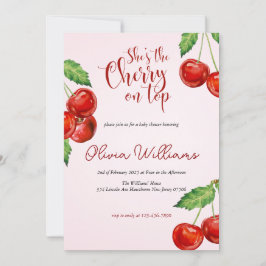 Cherry auf der Babydusche Einladung