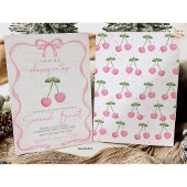 Cherry auf der Babydusche Einladung