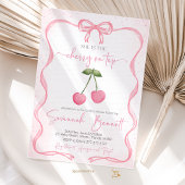 Cherry auf der Babydusche Einladung