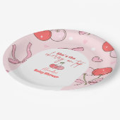 Cherry auf der Babydusche Pappteller (Schrägansicht)