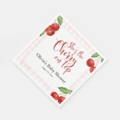 Cherry auf der Babydusche Serviette (Ecke)