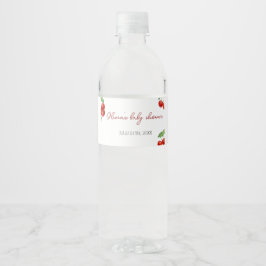 Cherry auf der Babydusche Wasserflaschenetikett