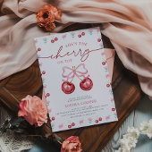 Cherry auf der Coquette Baby Girl Dusche Einladung