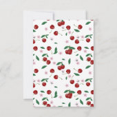 Cherry auf der neuesten Babydusche Pink Bow Girl Dankeskarte (Rückseite)