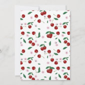 Cherry auf der neuesten Babydusche Pink Bow Girl Einladung (Rückseite)