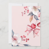 Cherry auf der Niedlichen Bow Coquette Babydusche Einladung (Rückseite)