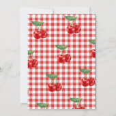 Cherry auf der oberen Band Coquette Babydusche Einladung (Rückseite)