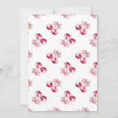 Cherry auf der oberen Bow Baby Dusche Einladung (Rückseite)