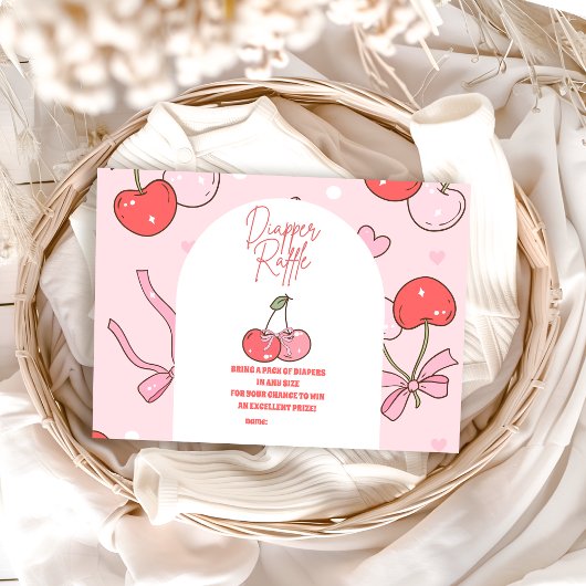 Cherry auf der oberen Diapper Raffle Begleitkarte