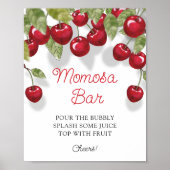 Cherry auf der oberen Momosa Bar Baby Dusche Poster (Vorne)