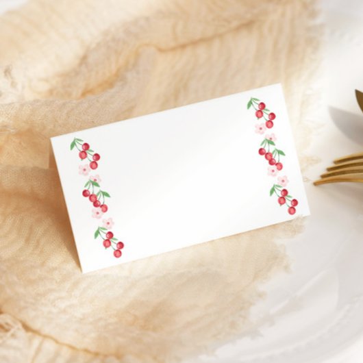 Cherry auf der Oberseite Pink Baby Dusche Platzkar