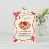 Cherry auf der Pie Baby Dusche Einladung (Stehend Vorderseite)