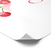 Cherry auf der Pink Bow Baby Dusche Begrüßung Poster (Ecke)