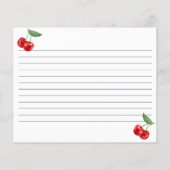 Cherry auf der Rezept-Karte des oberen Brautparty (Rückseite)