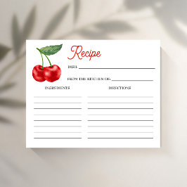 Cherry auf der Rezept-Karte des oberen Brautparty