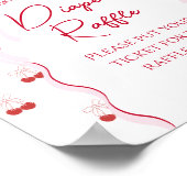 Cherry auf der rosa Bow Red Baby Girl Dusche Poster (Ecke)