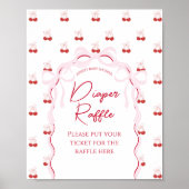 Cherry auf der rosa Bow Red Baby Girl Dusche Poster (Vorne)