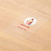 Cherry auf der Top Baby Dusche Acryleinladungen (Ablage )