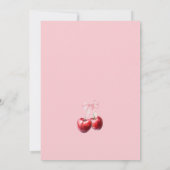 Cherry auf der Top Baby Dusche Einladung (Rückseite)