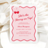 Cherry auf der Top Baby Dusche Einladung