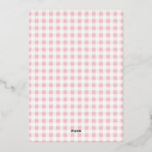 Cherry auf der Top Baby Dusche Folieneinladung (Rückseite)