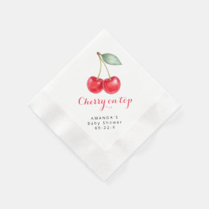 Cherry auf der Top Baby Dusche Napkin Serviette