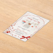 Cherry auf der Top Baby Dusche | Pink Bow & Waterc Acryleinladungen (Ablage )