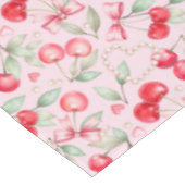Cherry auf der Top Baby Dusche Pink Coquette Table Tischdecke (Schrägansicht)
