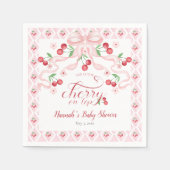 Cherry auf der Top Baby Dusche Serviette (Vorderseite)