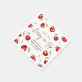 Cherry auf der Top Baby Dusche Serviette (Ecke)