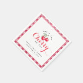 Cherry auf der Top Baby Shower Napkins Serviette (Ecke)