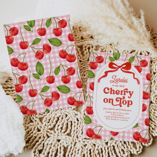 Cherry auf der Top Birthday Einladung