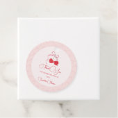 Cherry auf der Top Pink Bow Baby Dusche Geschenkanhänger (Beispiel)