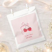 Cherry auf der Top Pink Bow Baby Dusche Geschenktütchen (Ausgeschnitten)