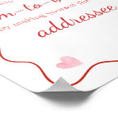 Cherry auf der Top Pink Bow BabyShower Envelope St Poster (Ecke)