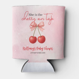Cherry auf der Top Pink Girl Babydusche Dosenkühler