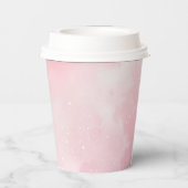 Cherry auf der Top Pink Girl Babydusche Pappbecher (Rückseite)