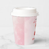 Cherry auf der Top Pink Girl Babydusche Pappbecher (Rechts)