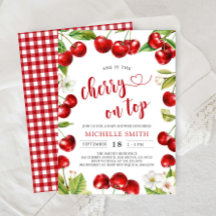 Cherry auf der Top Red Cherry Baby Dusche