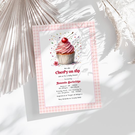 Cherry auf Top Baby Dusche Einladung
