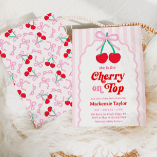 Cherry auf Top Baby Dusche Einladung