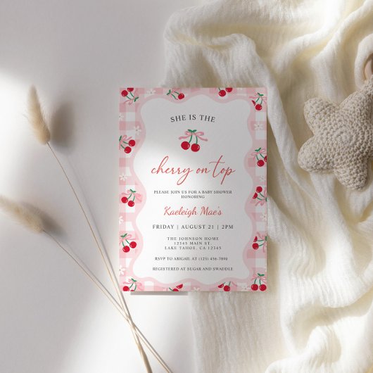 Cherry auf Top Baby Dusche Einladungen