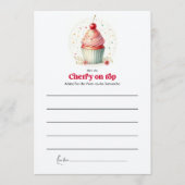 Cherry auf Top Baby Dusche Hinweiskarte (Vorderseite)