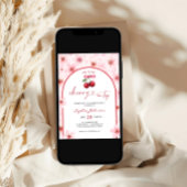 Cherry auf Top Baby Dusche rosa Kirschblossom Einladung