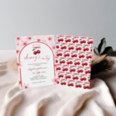 Cherry auf Top Baby Dusche rosa Kirschblossom Einladung